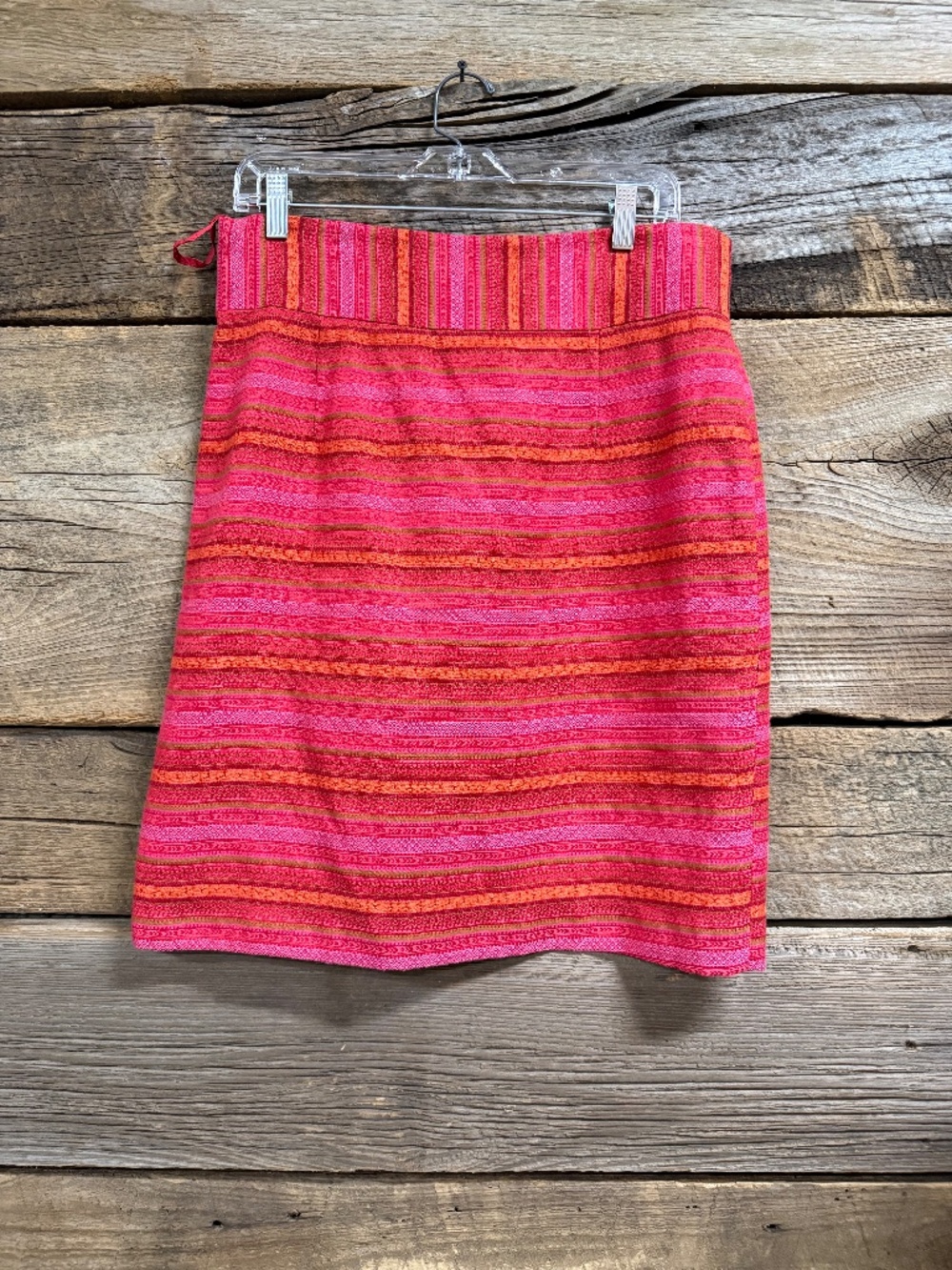Antonia Melani Striped Skirt, Hot Pink, 10